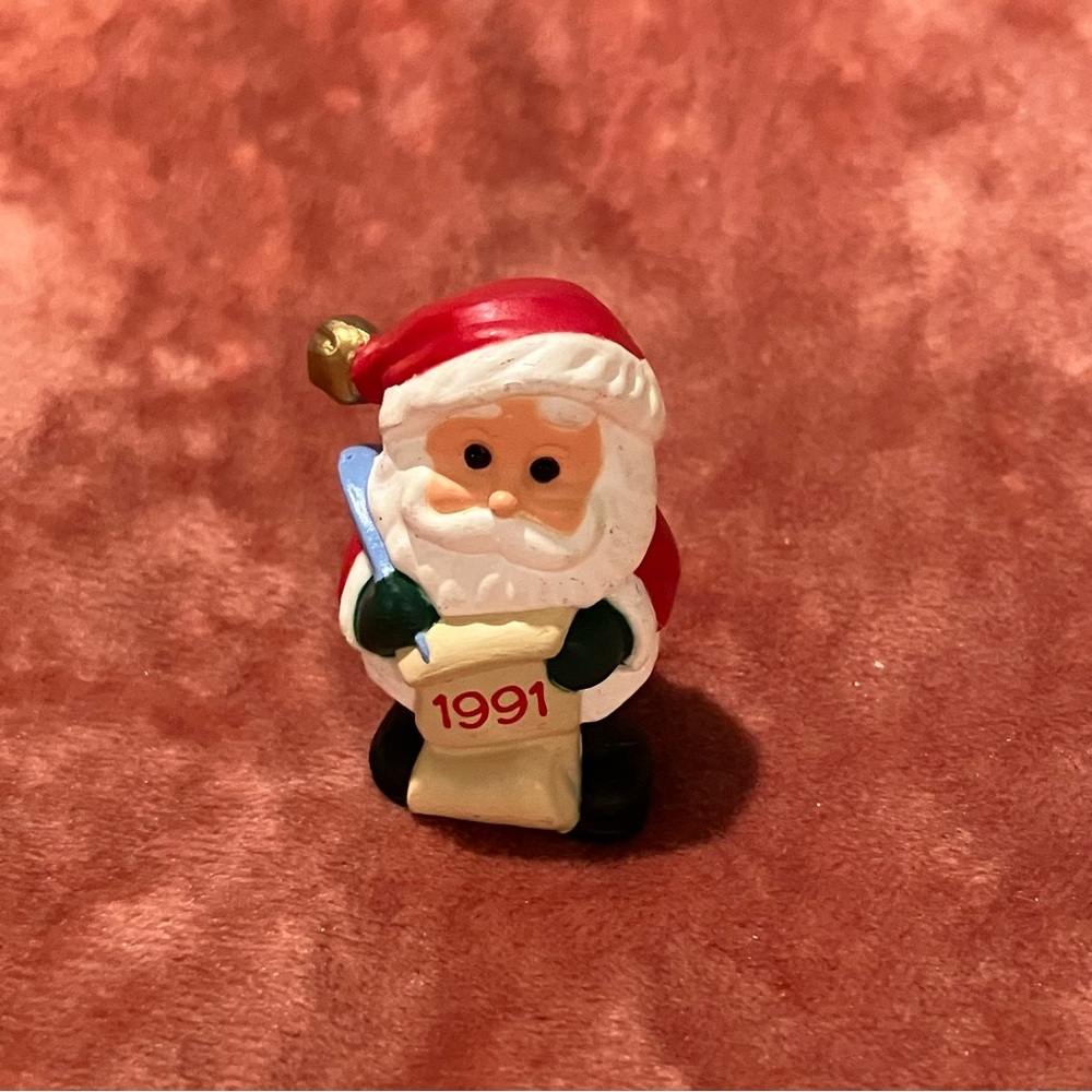 Vintage Hallmark Merry Miniatures Jingle Bell Santa Figurine